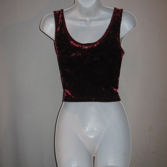 Forever 21 Wanted Velvet Crop Top S - Picture 3 of 3